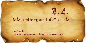 Nürnberger László névjegykártya
