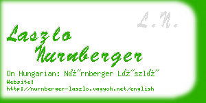 laszlo nurnberger business card